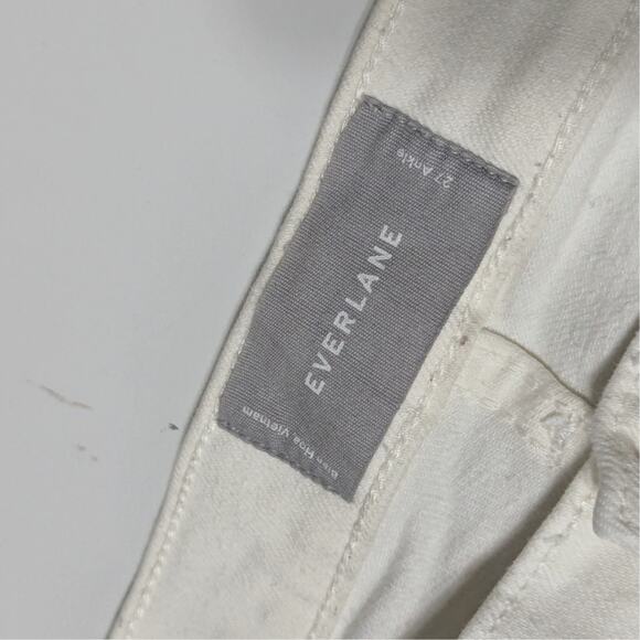 Everlane Mid Rise Skinny Ankle Jeans White Bone Womens 27 Twee Preppy Slim Pants - Picture 3 of 4